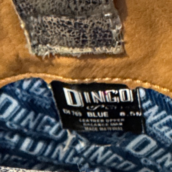 Dingo Distressed Brown and Blue Star Ankle Boots - Picture 8 of 9